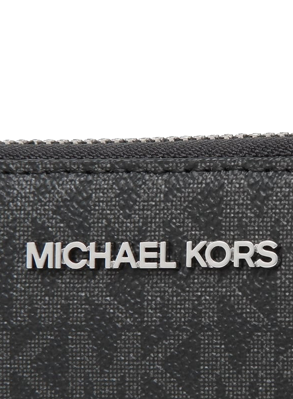 Michael Kors Travel Continental Zip Wallet Wristlet for Women, Black