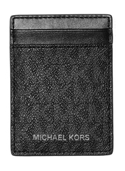 Michael Kors Logo Card Case with Bill Clip for Men, Black