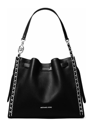 Michael Kors Mina Large Chain Shoulder Bag for Women, Black