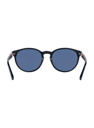 Polo Ralph Lauren Full-Rim Round Blue Sunglasses Unisex, Blue Lens, PP9502-593380, 48/17/130