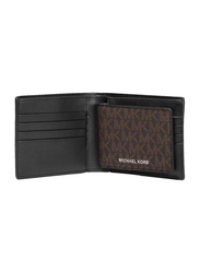 Michael Kors Cooper Logo Billfold Wallet with Passcase for Men, Brown