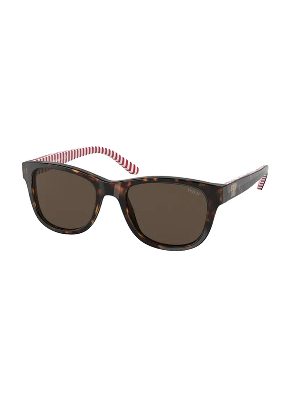 Polo Ralph Lauren Full-Rim Square Brown Sunglasses Unisex, Brown Lens, PP9501-593673, 47/17/130