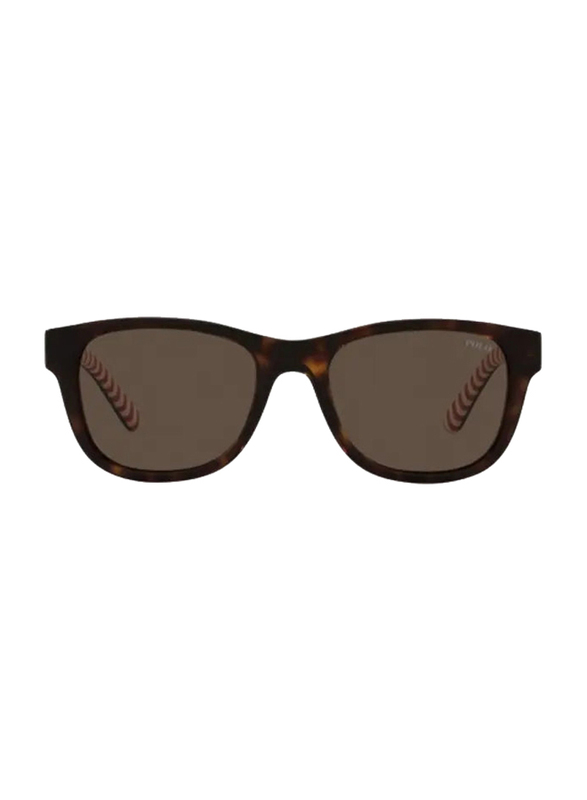 Polo Ralph Lauren Full-Rim Square Brown Sunglasses Unisex, Brown Lens, PP9501-593673, 47/17/130