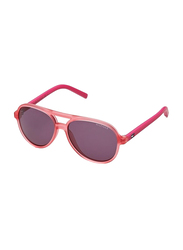 Tommy Hilfiger Full-Rim Pilot Pink Sunglasses for Kids Unisex, Grey Lens, TH-1221S-CYI, 50/15/140