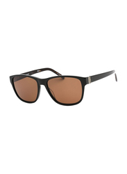 Tommy Hilfiger Full-Rim Square Black Sunglasses Unisex, Brown Lens, TH1871S080770, 57/17/145