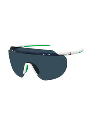 Tommy Hilfiger Rimless Sport White Sunglasses for Men, Blue Lens, TH1804S07RKU, 99/1/140