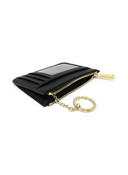 Michael Kors Travel Small Saffiano Leather Coin Pouch for Women, Black