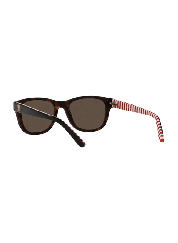 Polo Ralph Lauren Full-Rim Square Brown Sunglasses Unisex, Brown Lens, PP9501-593673, 47/17/130