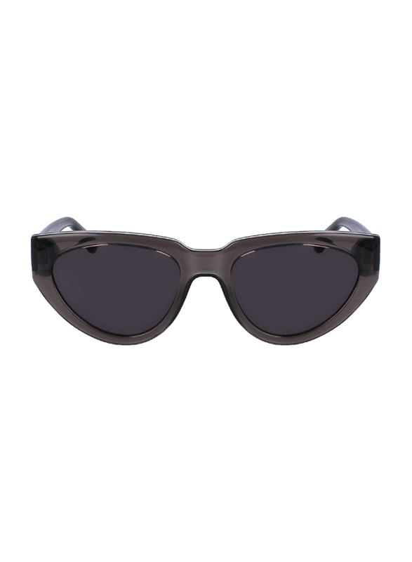 Karl Lagerfeld Full-Rim Rectangle Black Sunglasses for Women, Black Lens, KL6100S-020, 54/19/140