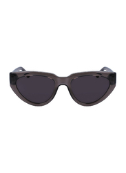 Karl Lagerfeld Full-Rim Rectangle Black Sunglasses for Women, Black Lens, KL6100S-020, 54/19/140