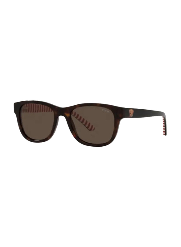 Polo Ralph Lauren Full-Rim Square Brown Sunglasses Unisex, Brown Lens, PP9501-593673, 47/17/130