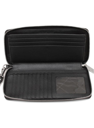 Michael Kors Travel Continental Zip Wallet Wristlet for Women, Black