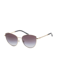 Tory Burch Full-Rim Cat Eye Gold Sunglasses for Women, Grey Lens, TY6091, 56/18/140