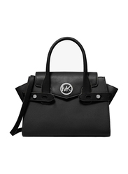 Michael Kors Carmen Medium Belted Satchel for Women, Black