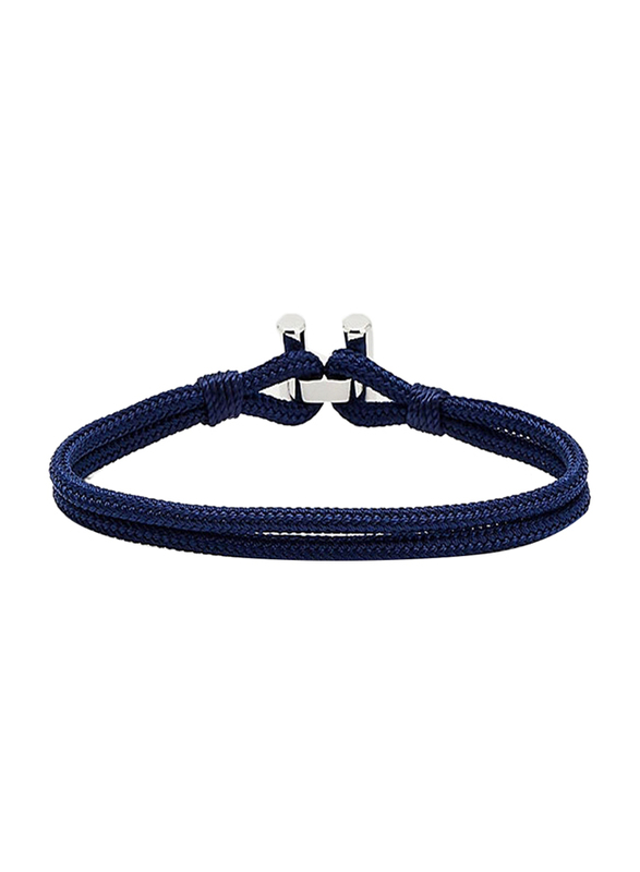 Tommy Hilfiger 2790337 Nylon Crafted Bracelet for Men, 19cm, Blue