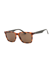 Tommy Hilfiger Full-Rim Square Brown Sunglasses for Men, Brown Lens, TH1486S09N470, 55/16/145