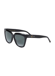 Jimmy Choo Full-Rim Square Black Sunglasses for Women, Dark Grey Lens, Julieka-S-807, 55/17/145