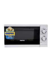 Geepas 20L Solo Microwave Oven with 6 Power Levels & Timer, 1200W, GMO1894, White