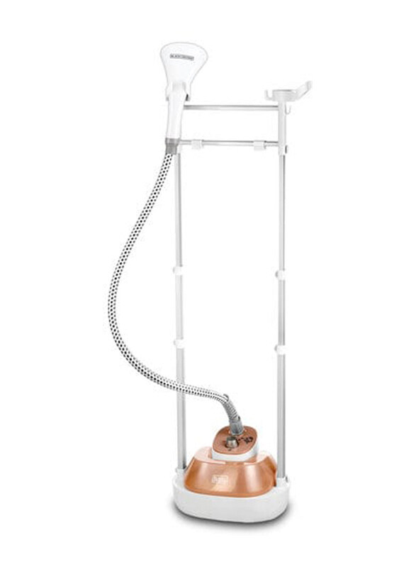 Black+Decker Garment Steamer, 1785W, GSTM2050-B5, White/Gold