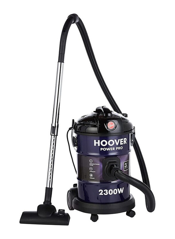 Hoover Power Pro Tank Vac Vacuum Cleaner, 22L, 2300W, Ht85-T3-Me, Purple