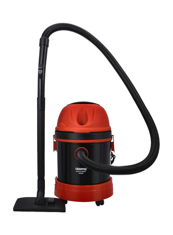 Geepas Dry & Wet Vacuum Cleaner, 2800W, Red/Black