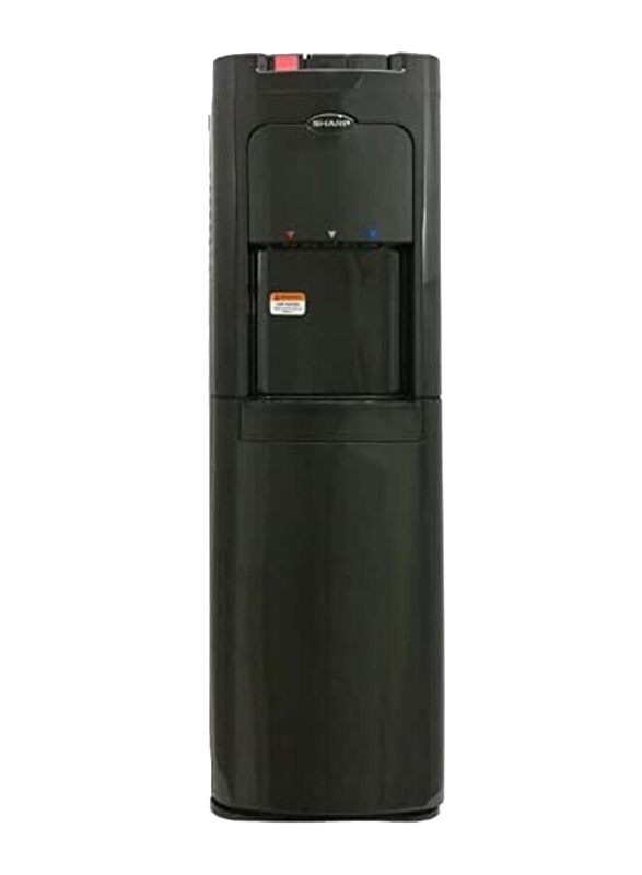 Sharp Top Loading Water Dispenser, Novel Three Faucet, Three Tap Design for Hot, Cold & Normal Temperature, SWD-E3TLC-BK3, Black