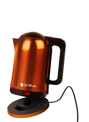 Gratus 2L Electric Copper Kettle with Durable Stainless Steel 360-Degree Cordless Power Base, GLK2098BC, Copper