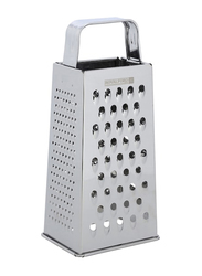 Royalford 9-Inch Stainless Steel 4 Side Grater Slice And Zest Sharp Blade with Easy Grip Handle, Silver