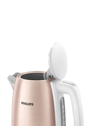 Philips 1.7L Viva Collection Kettle, 2200W, HD9350/96, Rose Gold/White