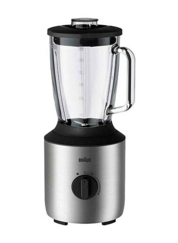 Braun PowerBlend Glass Jug Blender, 800W, JB 3273, Grey