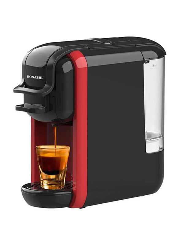 Sonashi 600ml 3-In-1 Multi-Function Espresso Coffee Machine, SCM-4969, Red