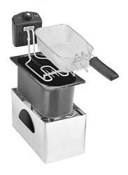 Saachi 3L Deep Fryer with Adjustable Thermostat, NL-DF-4751-ST, Silver/Black