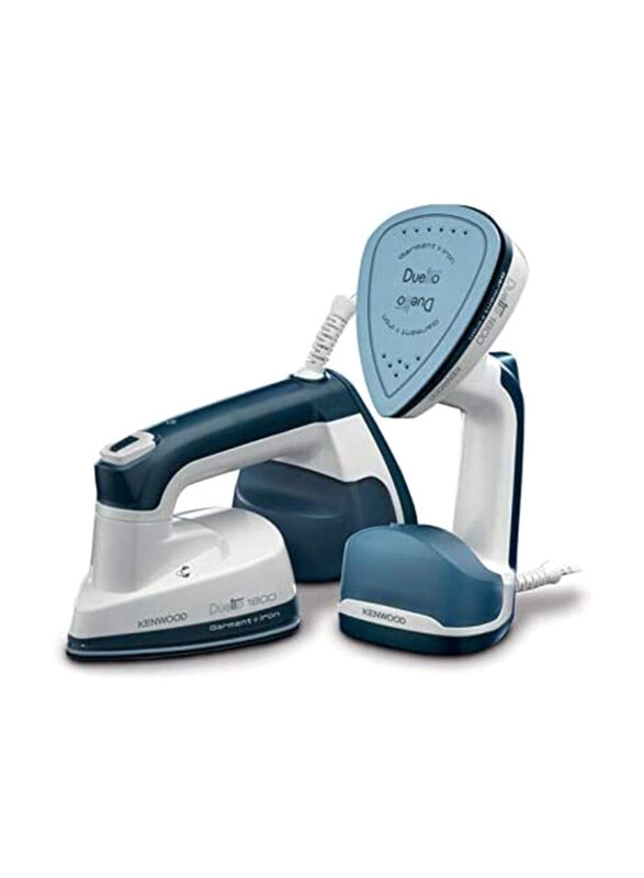 Kenwood 2-in-1 Garment Steamer + Iron, 1000W, GSP40.000Wb, White/Blue