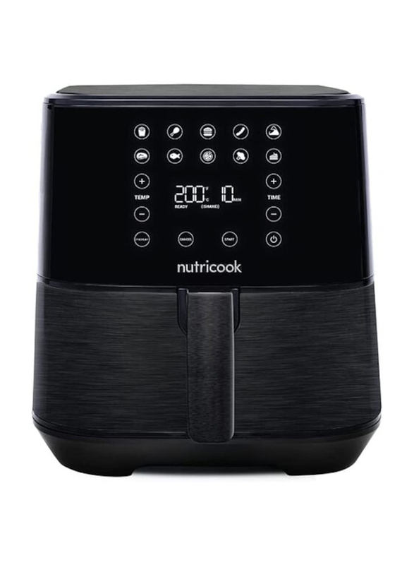 Nutri Cook 5.5L Digital Control Panel Display Built-In Preheat Function Air Fryer 2, 1700 Watts, Black