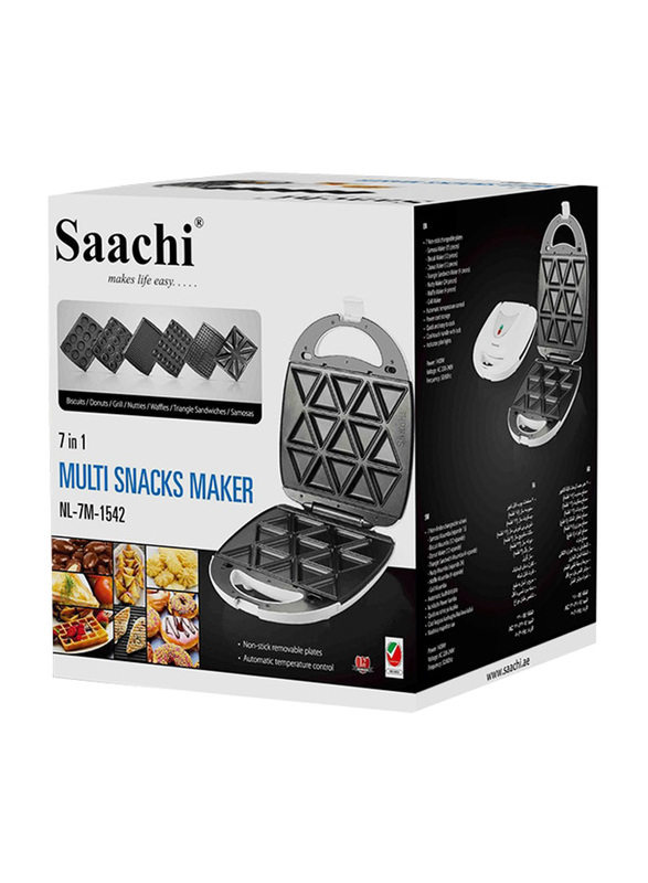 Saachi 7-in-1 Multi Snack Maker, NL-7M-1542-WH, White