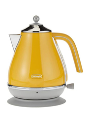 Delonghi 1.7L Premium Stainless Steel Icona Capitals Vintage Style Kettle, Yellow