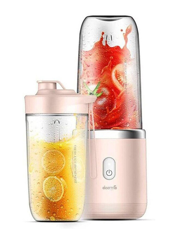 Deerma 0.4L USB Rechargeable Electric Juicer Cup Portable for Fruit & Ice Mixing, NU05, Clear