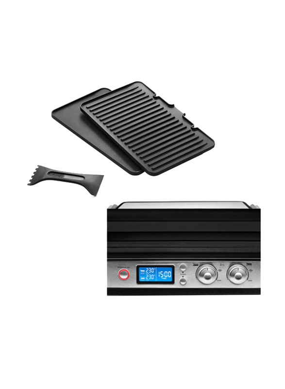 Delonghi Multi Grill with 4 Cooking Functions, 200W, CGH1012D, Black/Silver