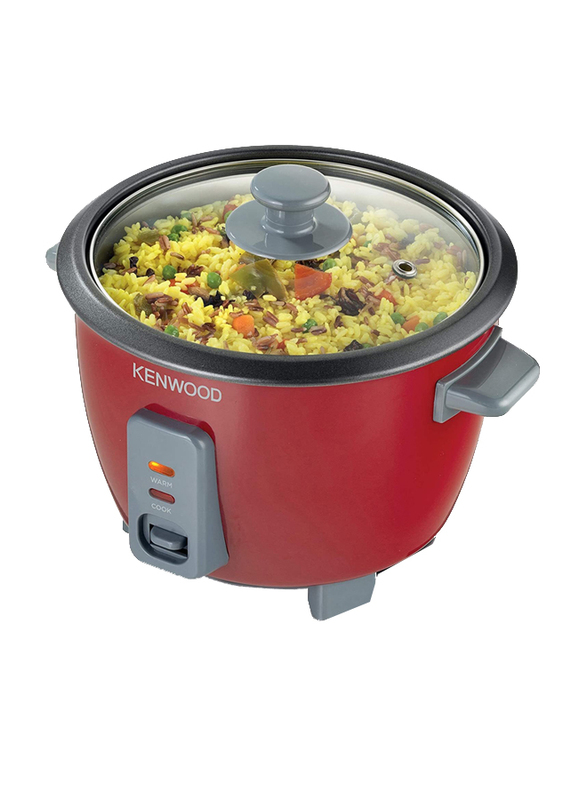 Kenwood 0.6L 2-in-1 Rice Cooker with Steam, RCM30RD, Red/Silver