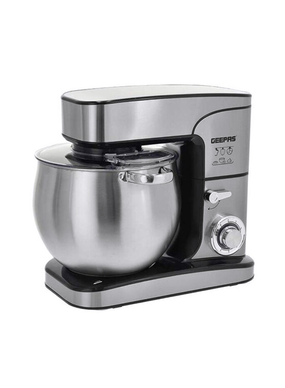 Geepas 12L Kitchen Machine Stand Mixer with Powerful Copper Motor, 2000W, Gsm43042, Silver