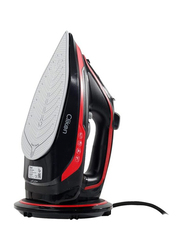 Clikon Premium Cordless Steam Iron with Easy Glide Ceramic Plate Anti Drip Function & Adjustable Temperature Settings, CK4126, Red/Black