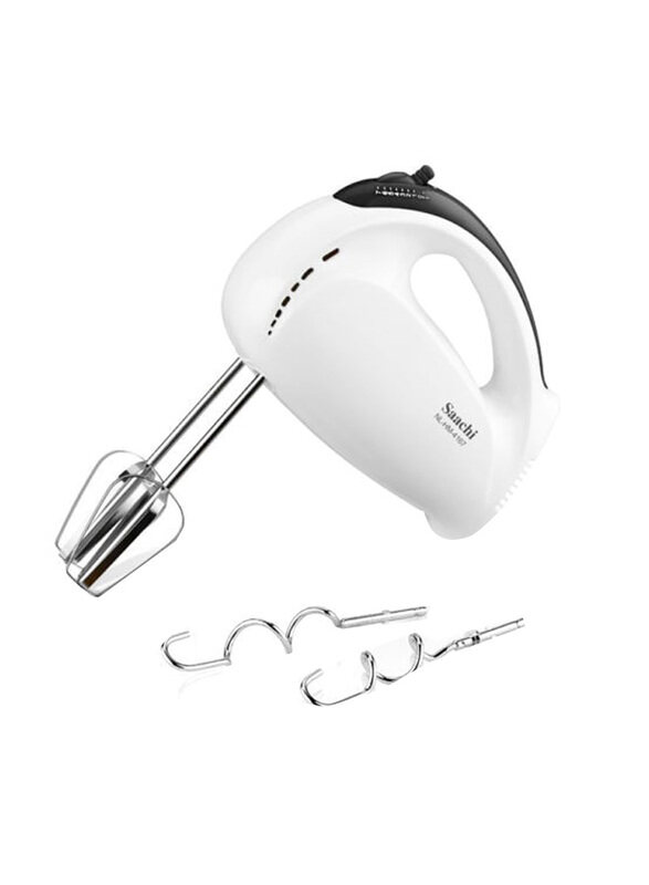 

Saachi 7-Speed Hand Mixer with Detachable Steel Beaters, NL-HM-4167-WH, White