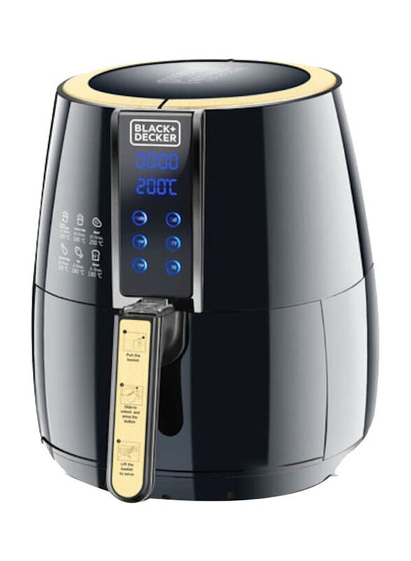 

Black+Decker Air Fryer, 1500W, AF400-B5, Black