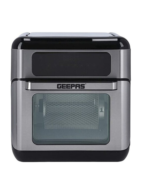 Geepas 10L Oven Digital 9-In-1 Convection Air Fryer, 1500W, Black/Grey