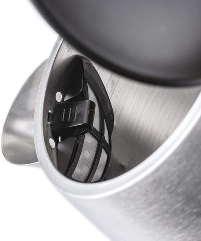 Black+Decker 1.7L Concealed Coil Stainless Steel Kettle, 2200W, JC450-B5, Silver/Black