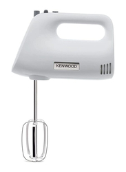 Kenwood Twin Stainless Steel Kneader and Beater Electric Hand Mixer with 5 Speeds & Turbo Button, 450W, HMP30.A0WH, White