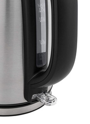 Sharp 1.7L Concealed Coil Complete Brushed Stainless Steel Electric Kettle, 3000W, Ek-Jx43-S3, Silver/Black