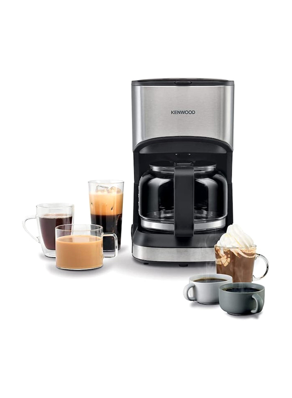 Kenwood Coffee Machine Up To 6 Cup Coffee Maker For Drip Coffee And Americano, 550W, CMM05.000BM, Black/Silver