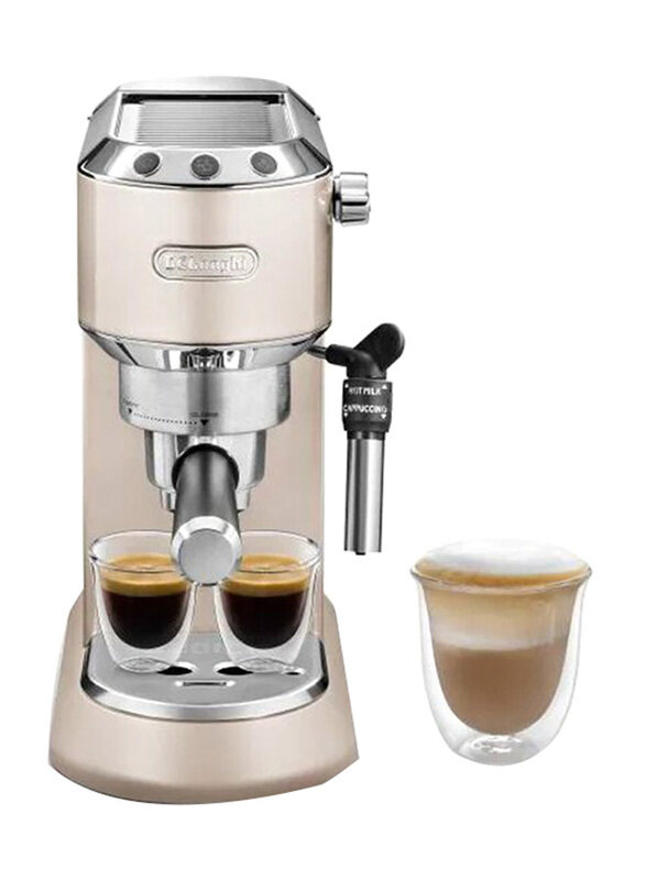 

Delonghi 1.1L Barista Pump Espresso Manual Coffee Machine, 1300W, EC785.BG, Beige/Silver