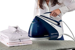Kenwood 1.8 Ltr Steam Generator Iron with Boiler, 2600W, SSP70.000WB, White/Blue